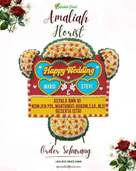 Papan Bunga Pernikahan Margo Mulyo